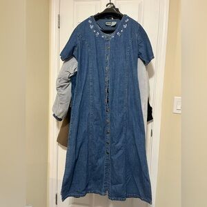 denim maxi dress